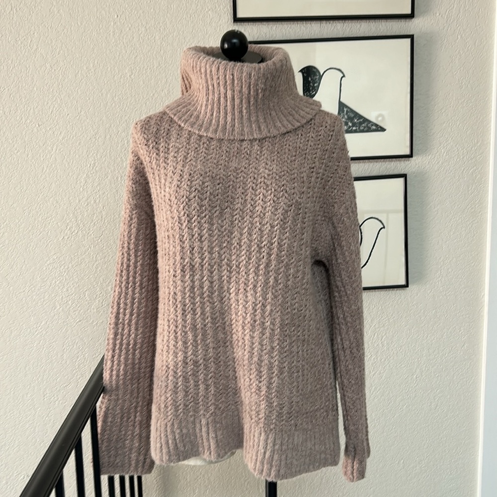 Cozy Beige Turtleneck Sweater - Picture 7 of 12